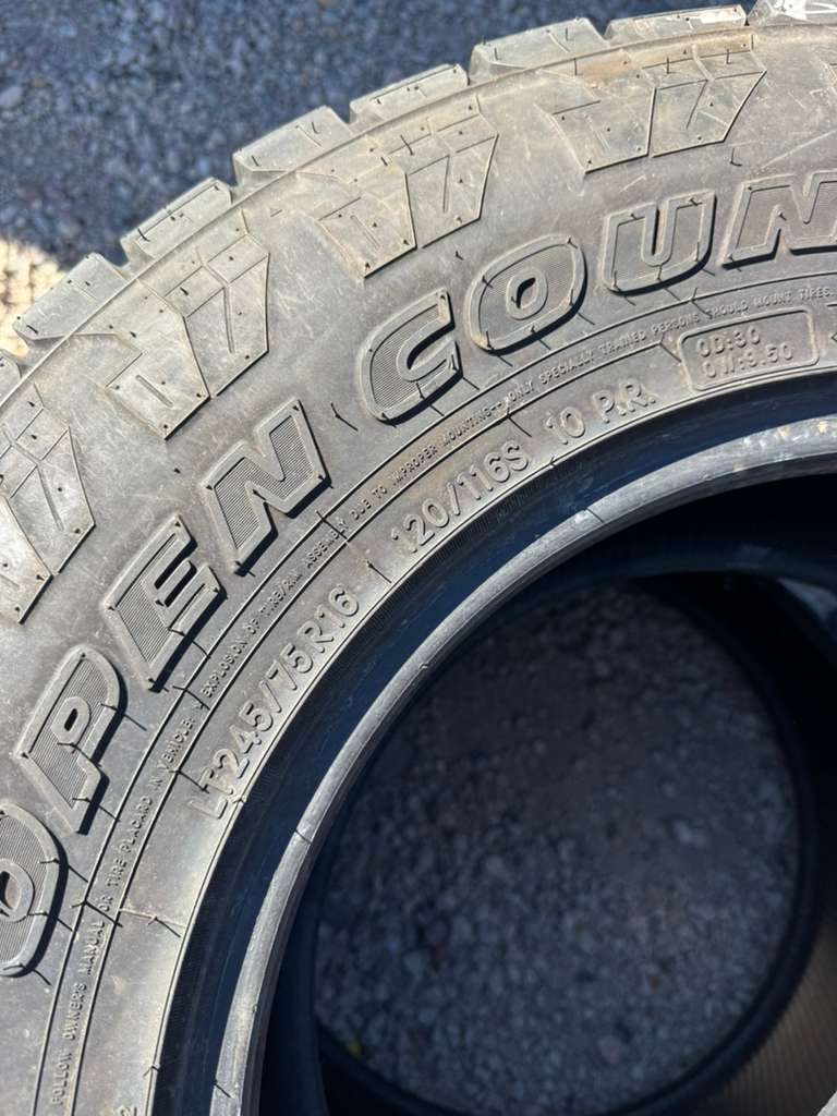 LT245/75R16 Pair (2 Used Tires) Toyo Open Country A/T