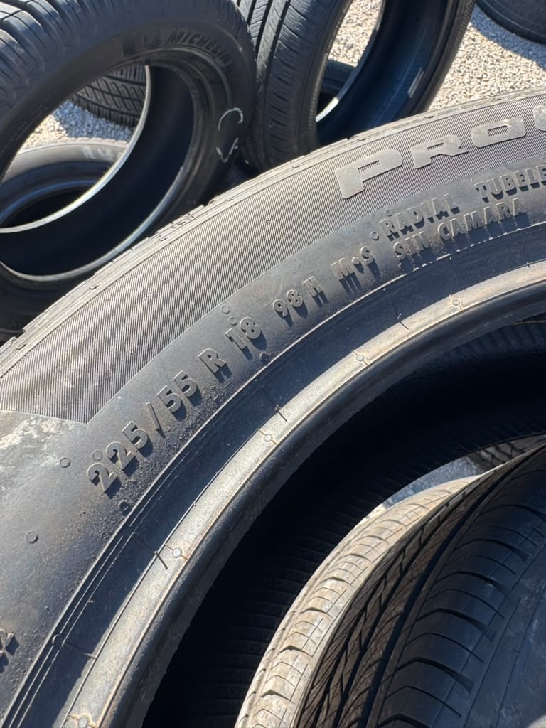 225/55R18 Set (4 Used Tires) Continental ProContact TX