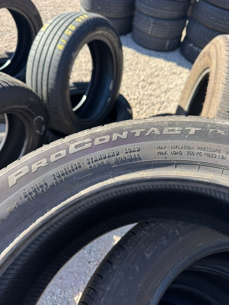 225/55R18 Set (4 Used Tires) Continental ProContact TX