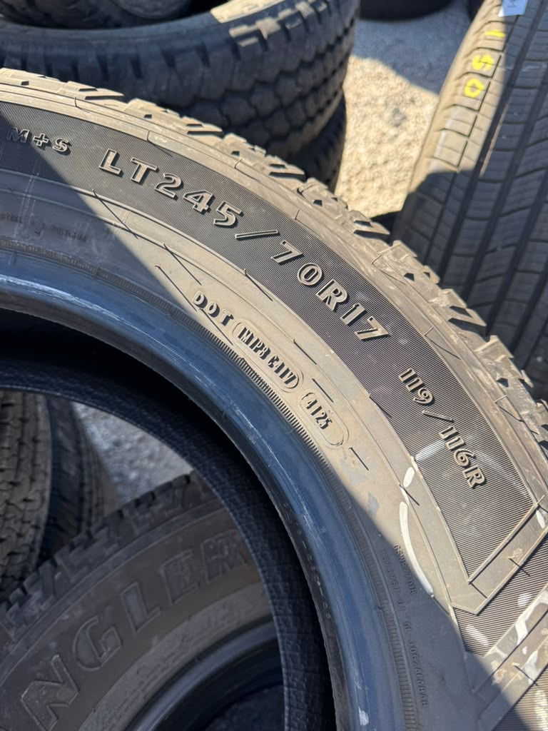 LT245/70R17 Set (4 Used Tires) Goodyear Wrangler Workhorse HT