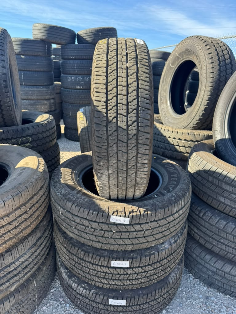 LT245/70R17 Set (4 Used Tires) Goodyear Wrangler Workhorse HT
