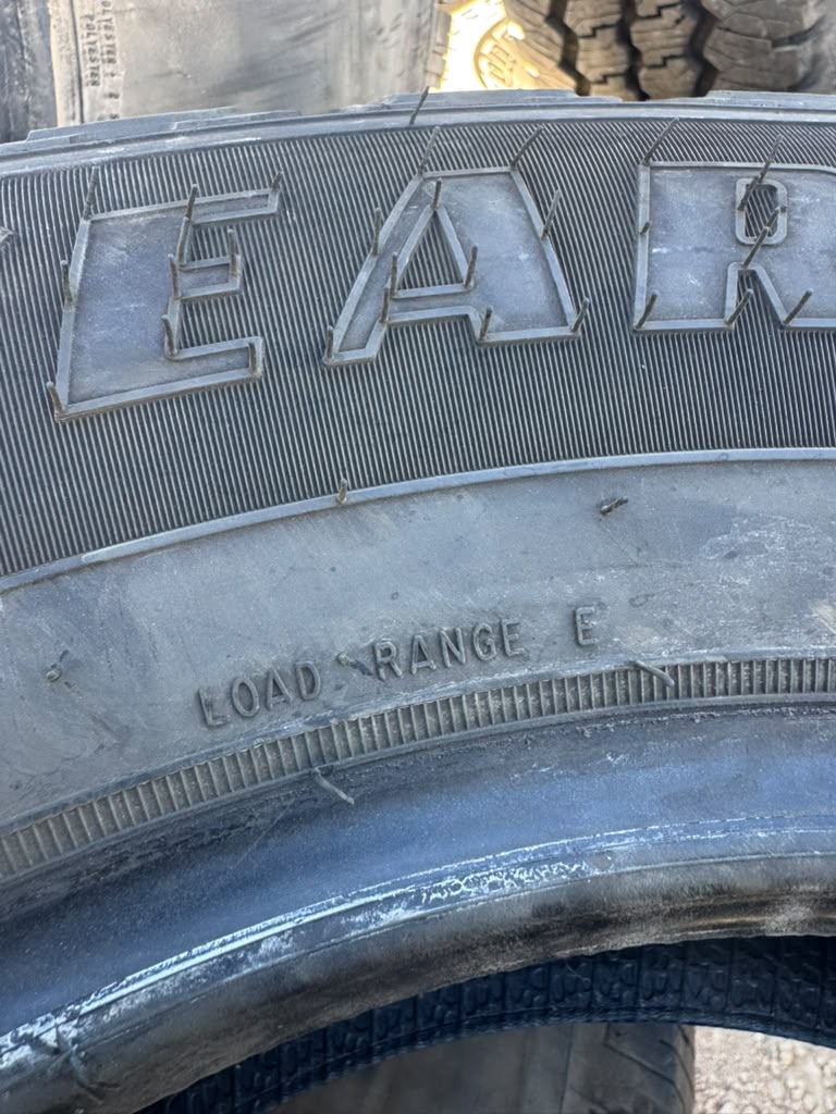 LT245/70R17 Set (4 Used Tires) Goodyear Wrangler Workhorse HT