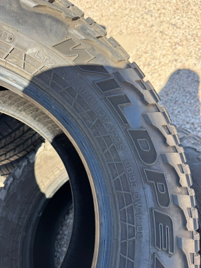 LT275/70R18 Pair (2 Used Tires) Falken WildPeak AT3W
