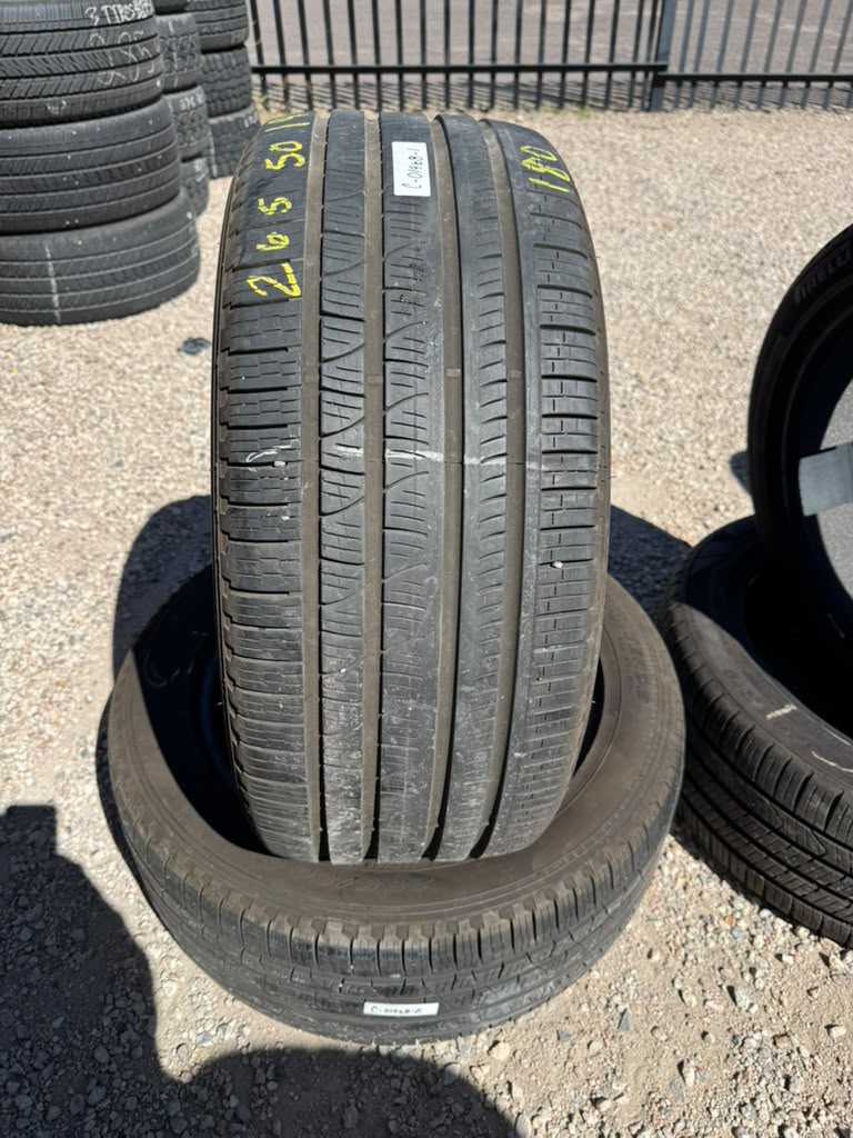 265/50R19 Pair (2 Used Tires) Pirelli Scorpion Verde