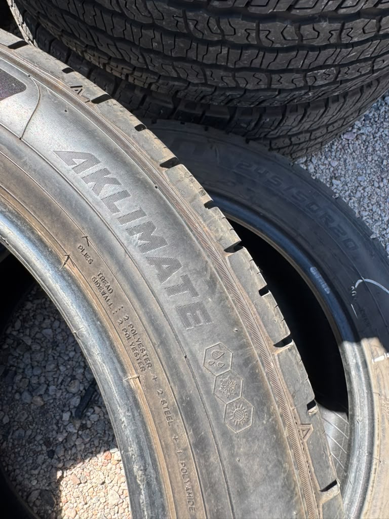 245/50R20 Pair (2 Used Tires) Falken Aklimate
