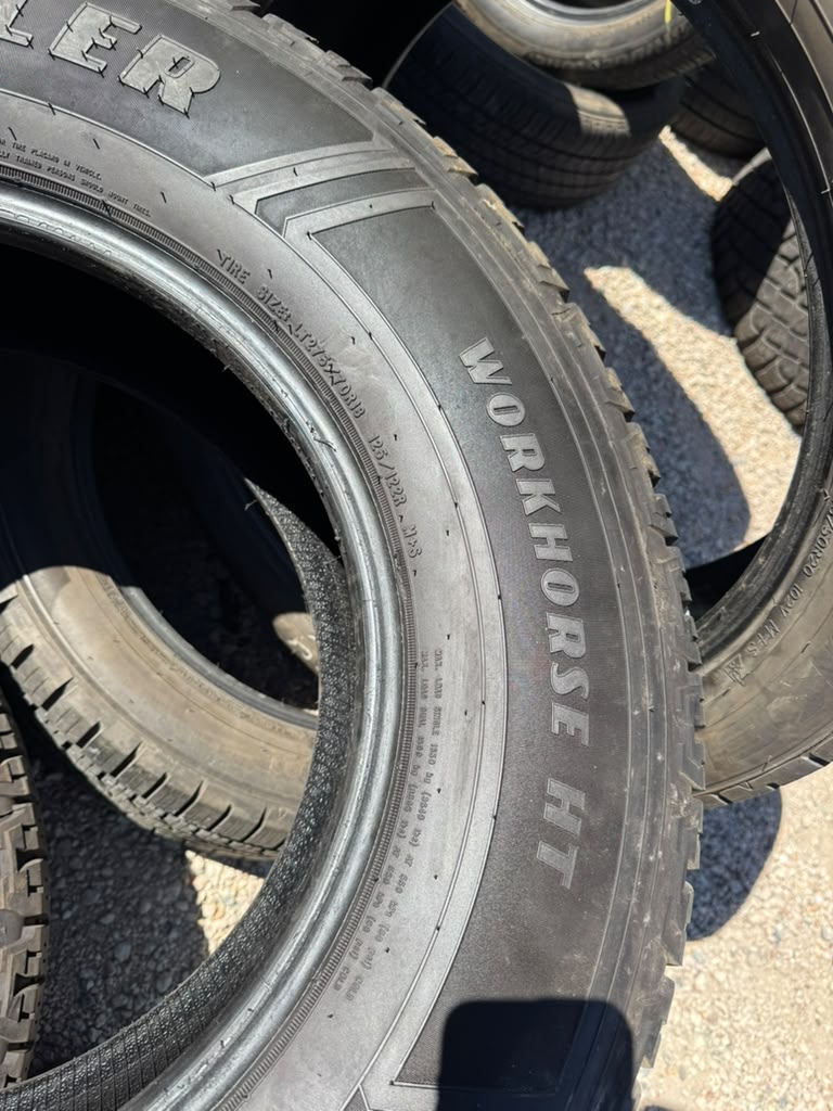 LT275/70R18 Pair (2 Used Tires) Goodyear Wrangler Workhorse HT