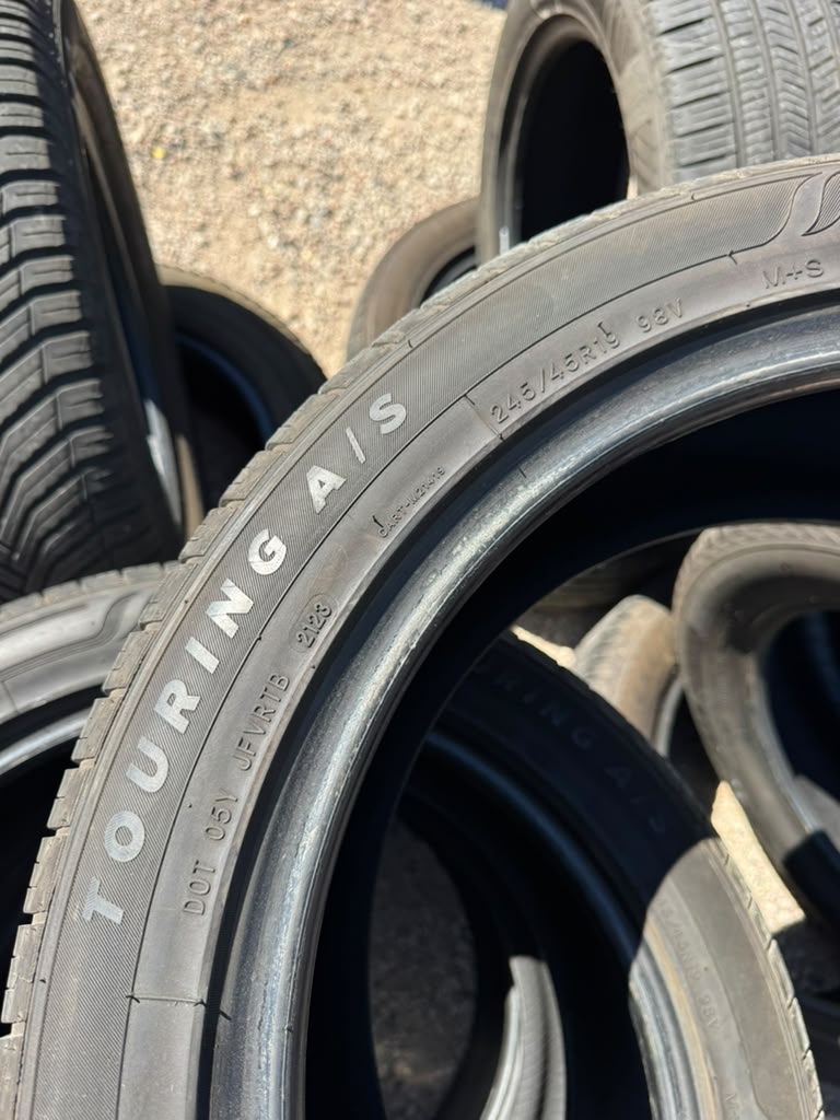 245/45R19 Set (4 Used Tires) National Touring