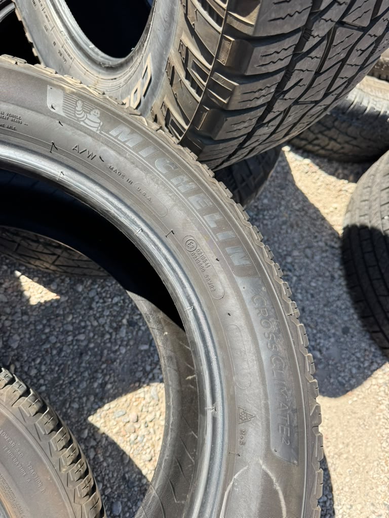 235/55R19 Pair (2 Used Tires) Michelin Cross Climate