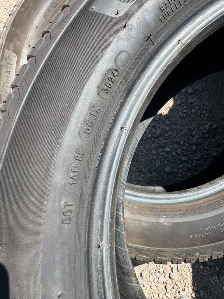 235/55R19 Pair (2 Used Tires) Michelin Cross Climate