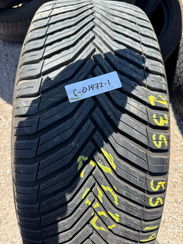 235/55R19 Pair (2 Used Tires) Michelin Cross Climate