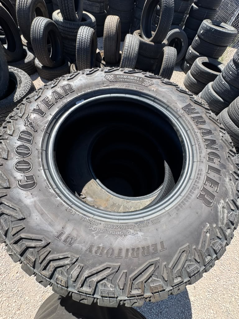 LT275/70R18 Set (4 Used Tires) Goodyear Territory MT