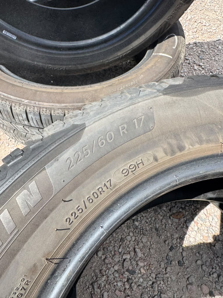 225/60R17 Pair (2 Used Tires) Michelin Cross Climate
