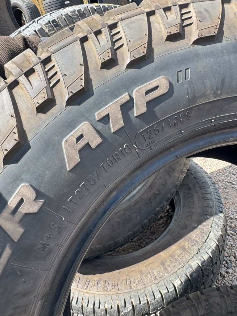 LT275/70R18 Pair (2 Used Tires) Cooper Discoverer ATP