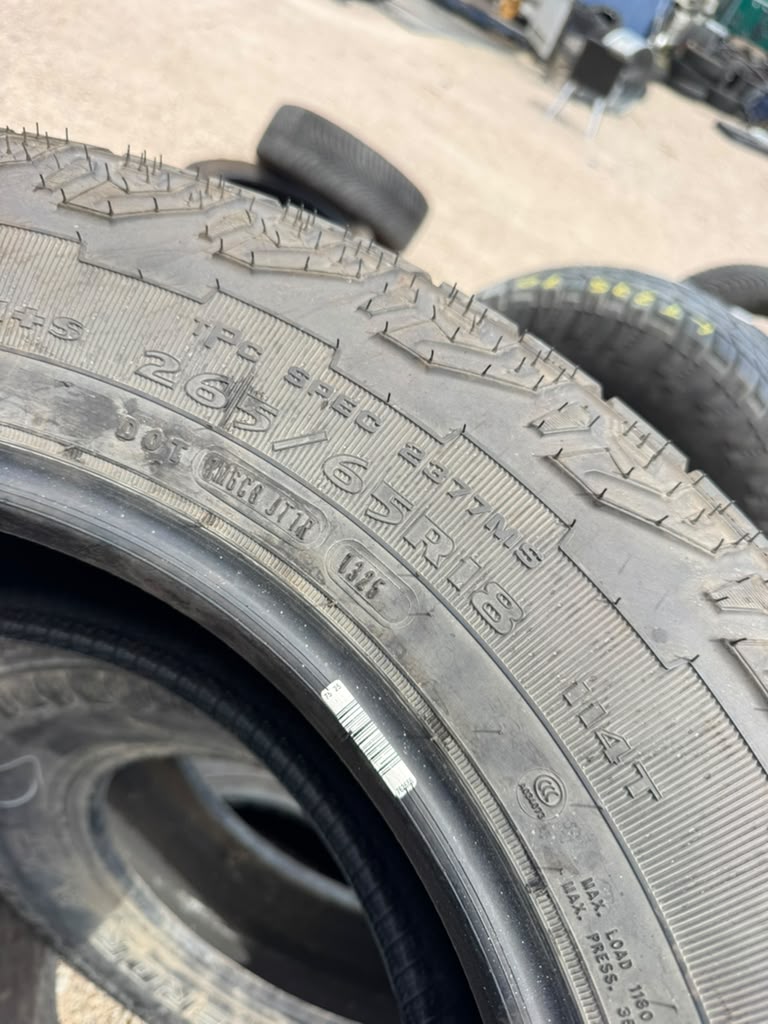 265/65R18 Set (4 Used Tires) Goodyear Wrangler Territory