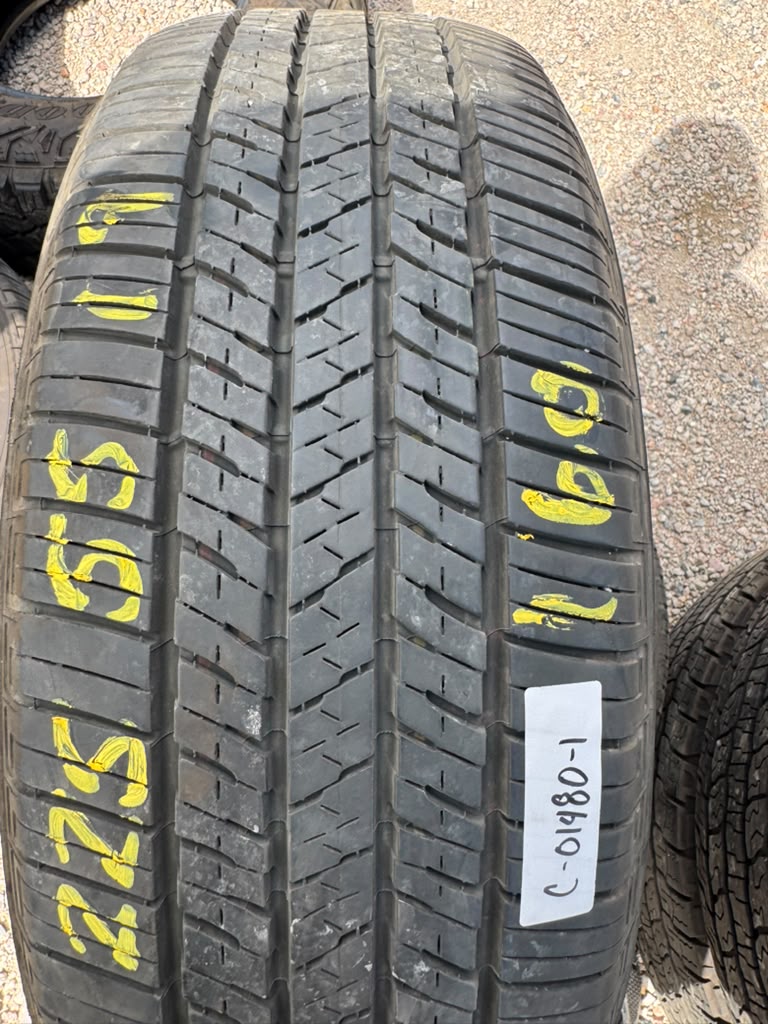 225/55R19 Pair (2 Used Tires) Bridgestone Ecopia H/L 422