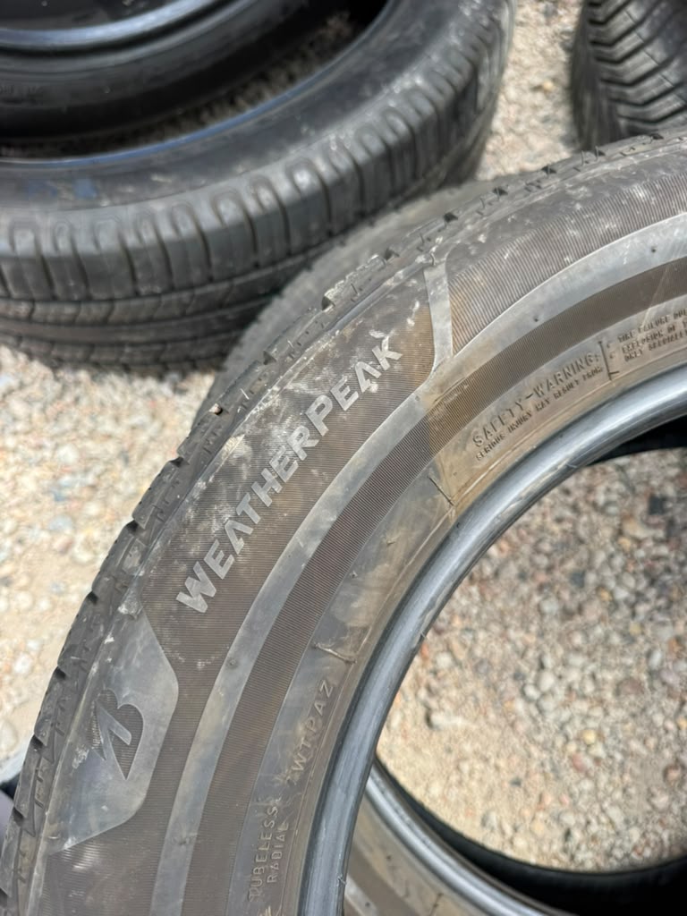 225/60R18 Pair (2 Used Tires) Bridgestone Weather Peak