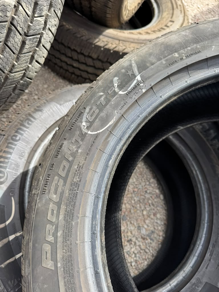 225/55R18 Pair (2 Used Tires) Continental Pro Contact GX