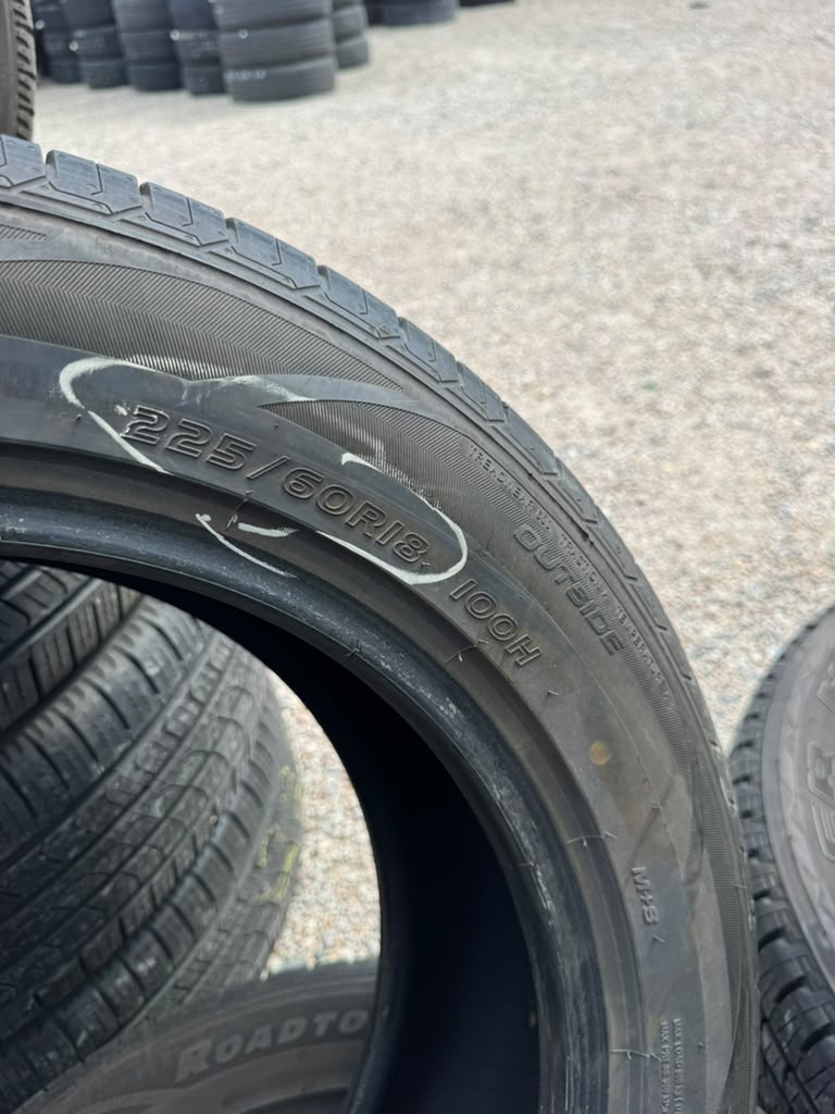 225/60R18 Pair (2 Used Tires) Hercules Road Tour Connect