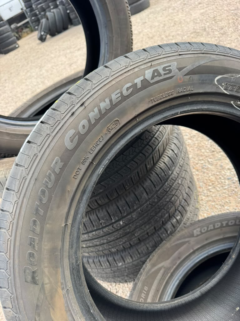225/60R18 Pair (2 Used Tires) Hercules Road Tour Connect