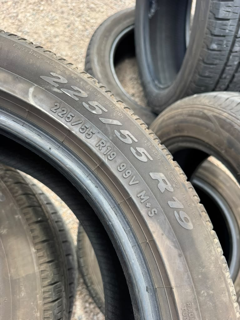 225/55R19 Set (4 Used Tires) Pirelli Scorpion AS Plus 3