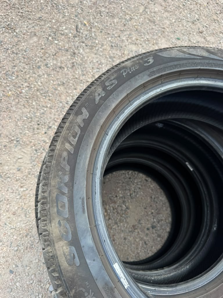 225/55R19 Set (4 Used Tires) Pirelli Scorpion AS Plus 3
