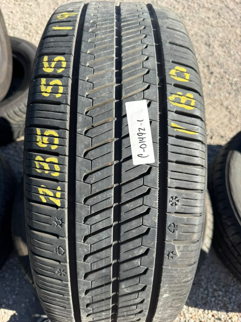 235/55R19 Pair (2 Used Tires) Continental Control Contact