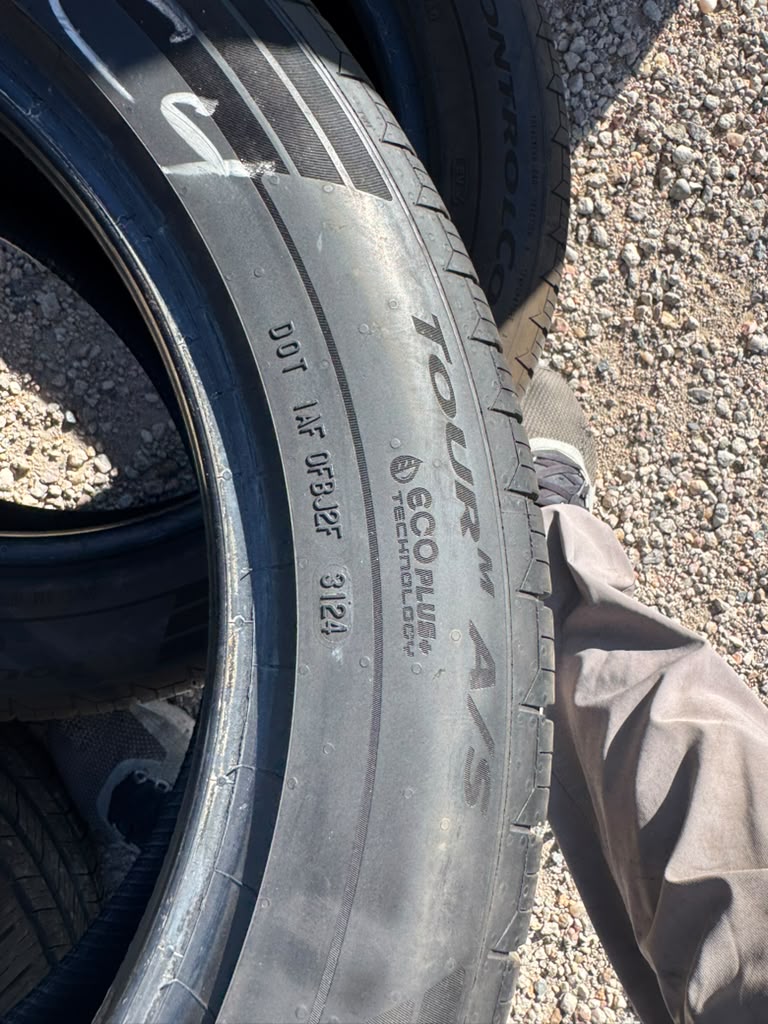 235/55R19 Pair (2 Used Tires) Continental Control Contact