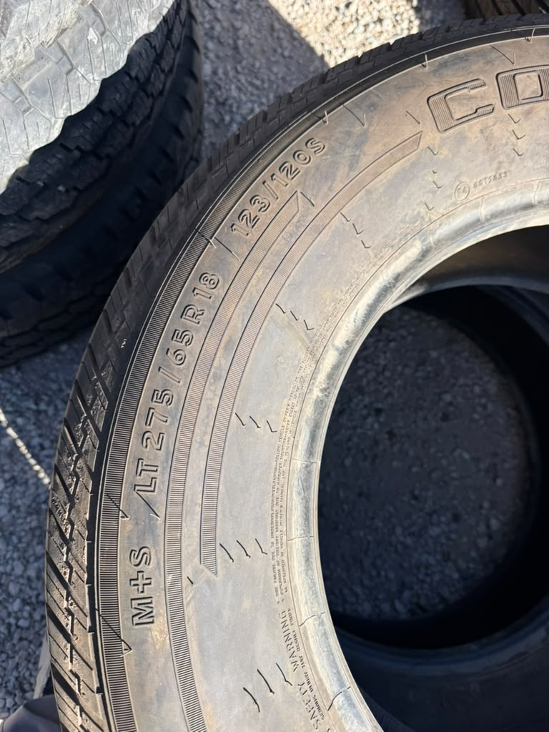 LT275/65R18 Pair (2 Used Tires) Continental Contitrac
