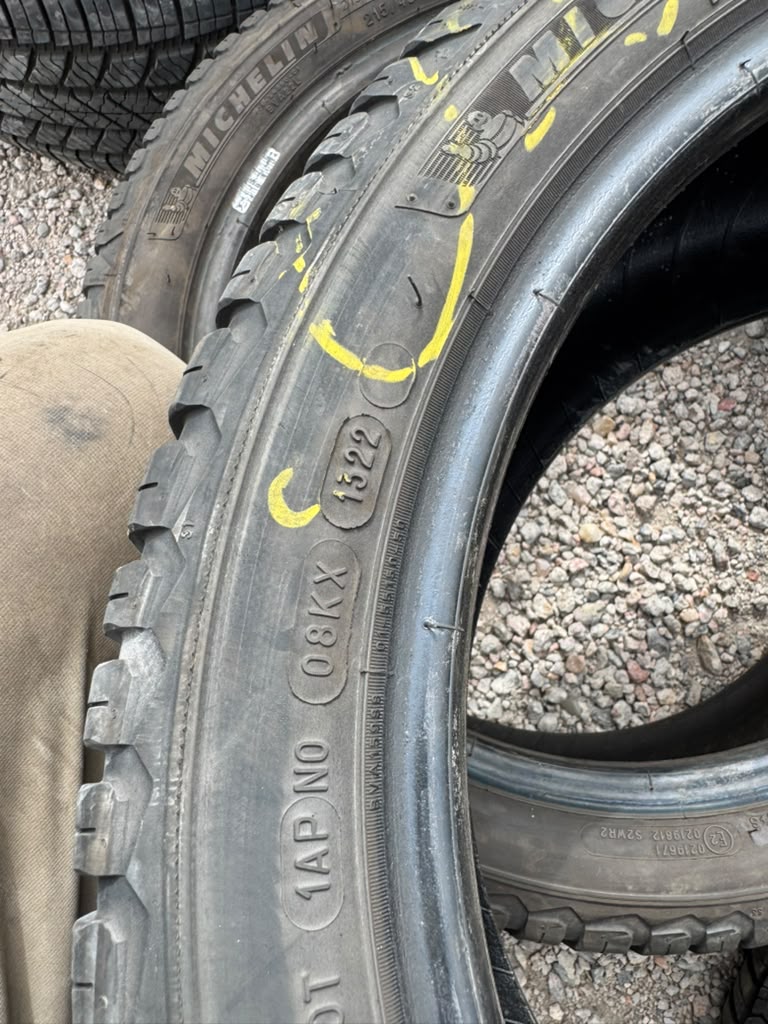 215/45R17 Pair (2 Used Tires) Michelin Cross Climate