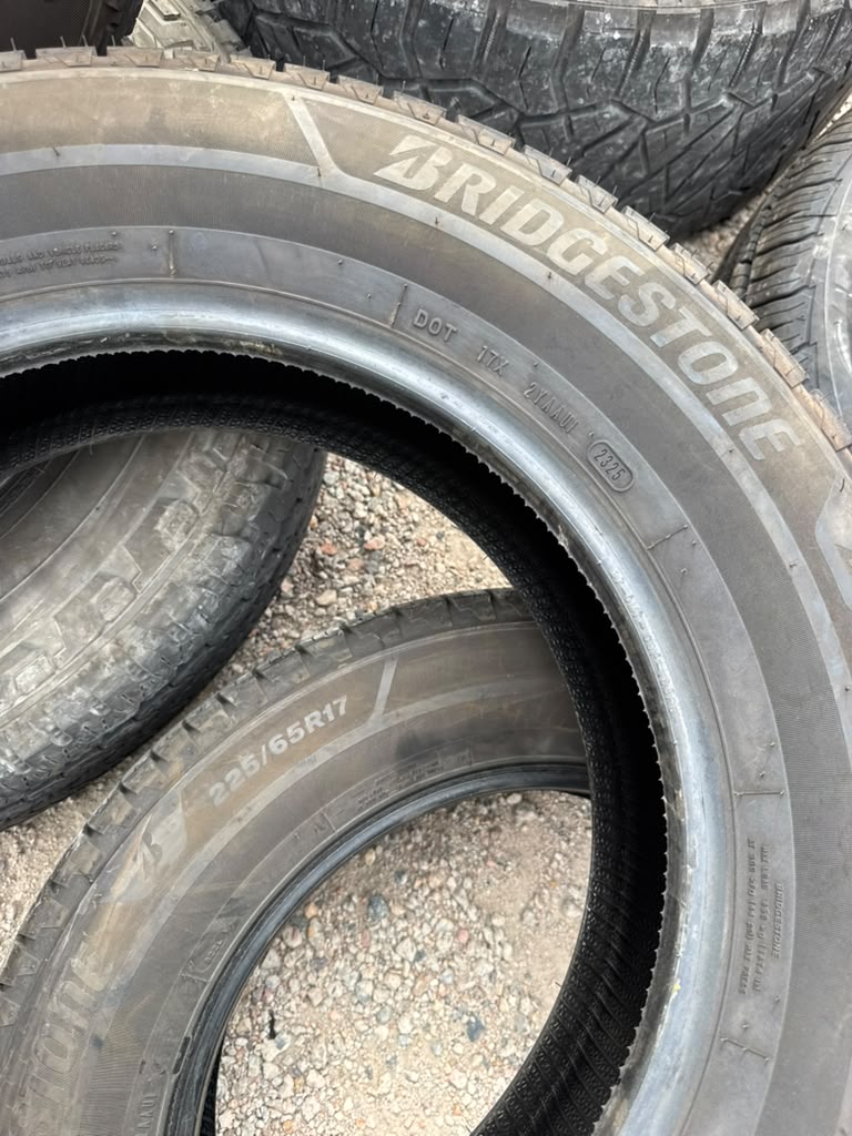 225/65R17 Pair (2 Used Tires) Bridgestone Alenza AS Ultra