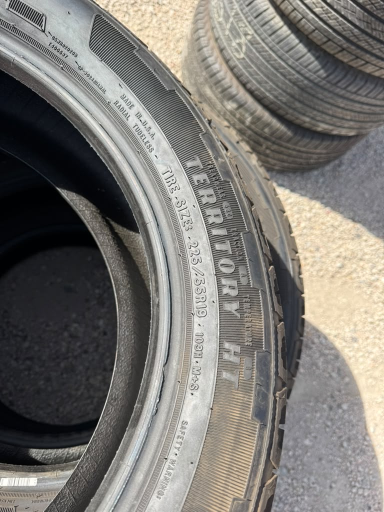 225/55R19 Set (4 Used Tires) Goodyear Wrangler Territory HT