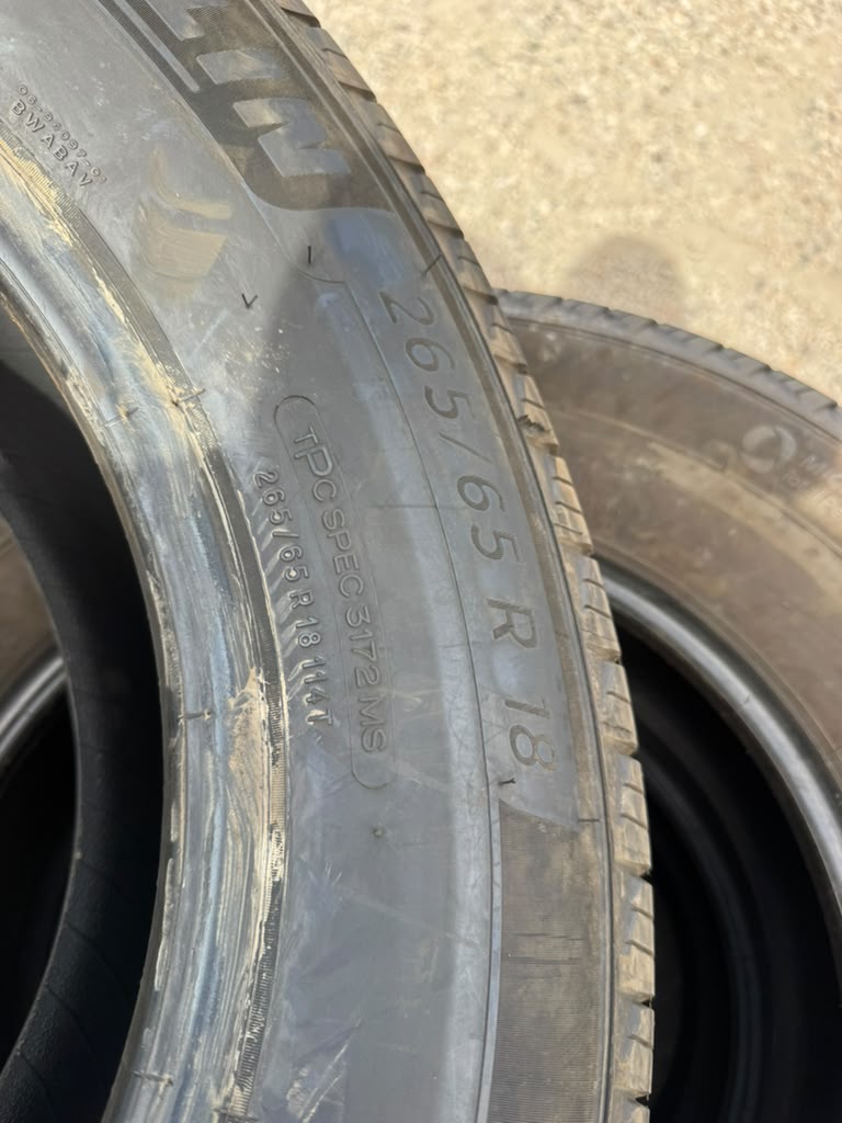 265/65R18 Set (4 Used Tires) Michelin Primacy LTX - 📍 Commerce City