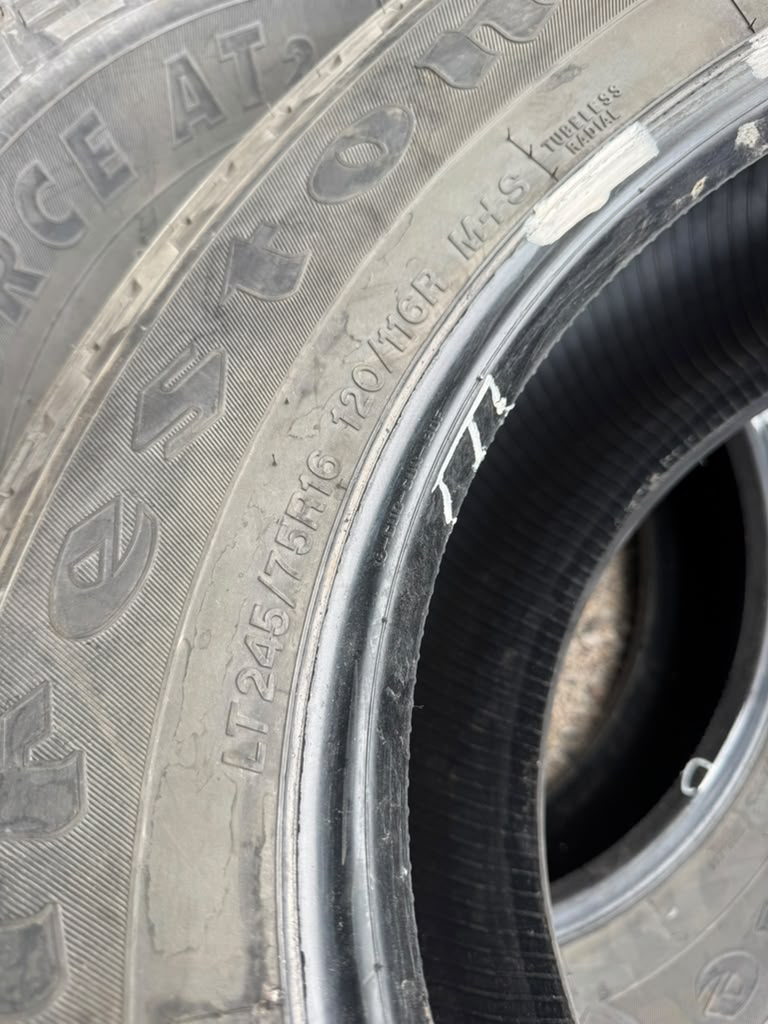 LT245/75R16 Pair (2 Used Tires) Firestone Transforce AT2 - 📍 Commerce City