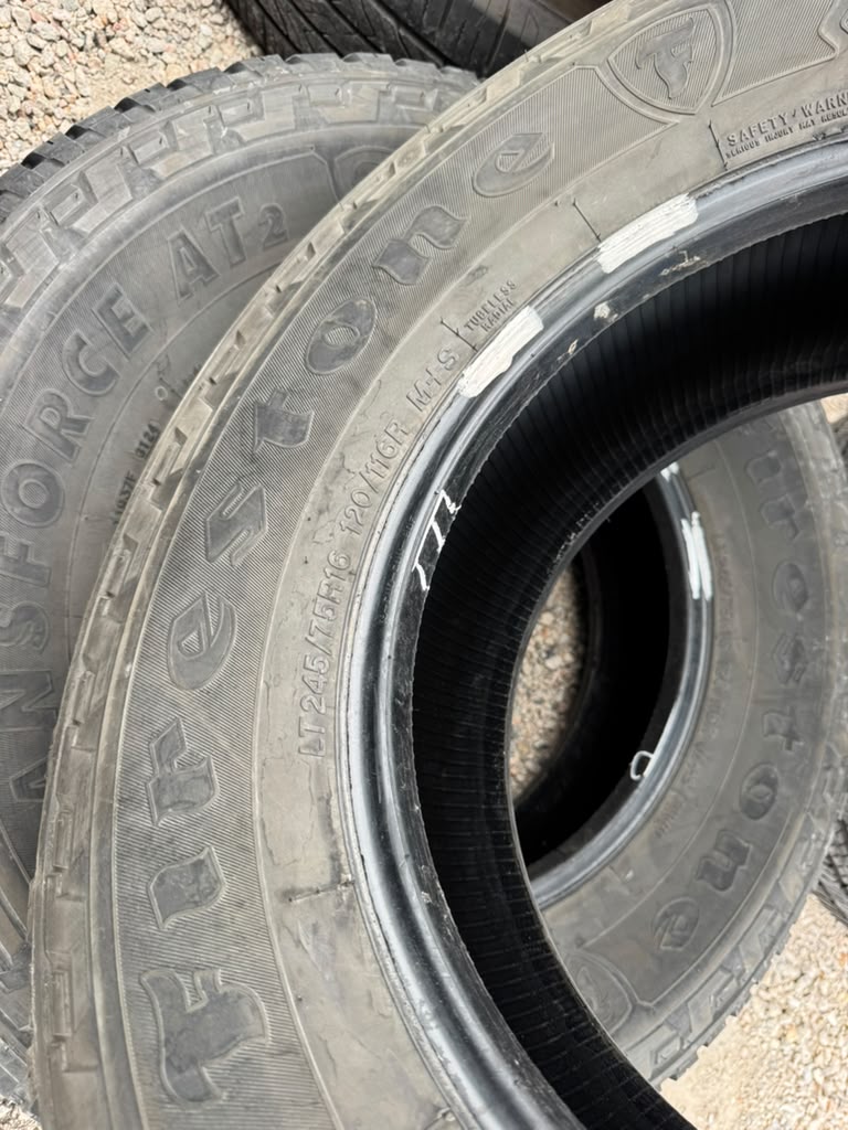 LT245/75R16 Pair (2 Used Tires) Firestone Transforce AT2 - 📍 Commerce City