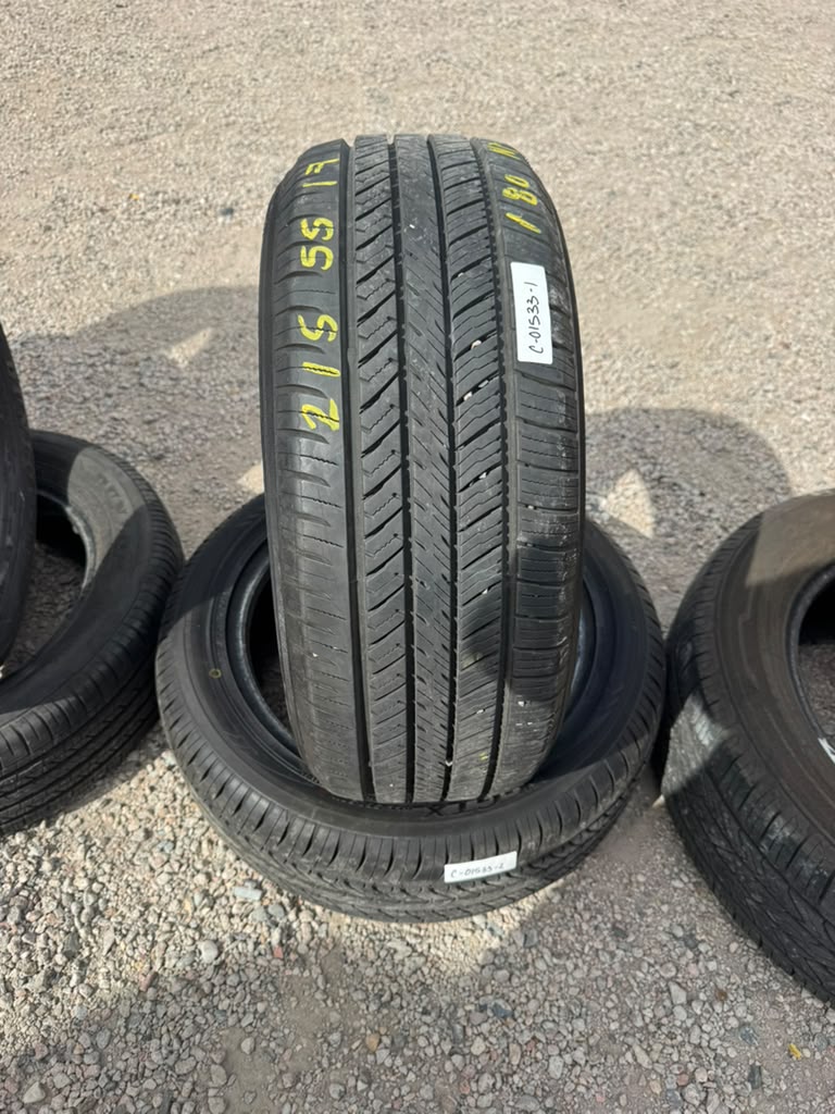 215/55R17 Pair (2 Used Tires) Yokohama YK-GTX
