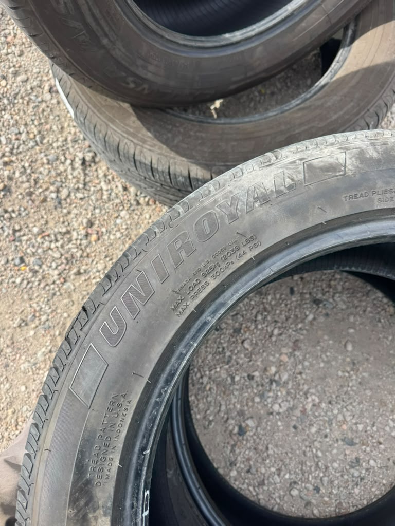 255/50R20 Pair (2 Used Tires) Uniroyal Tiger Paw - 📍 Commerce City