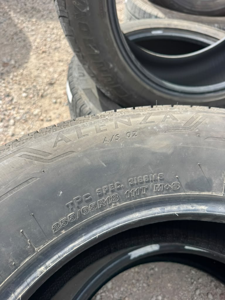 255/65R18 Pair (2 Used Tires) Bridgestone Alenza - 📍 Commerce City
