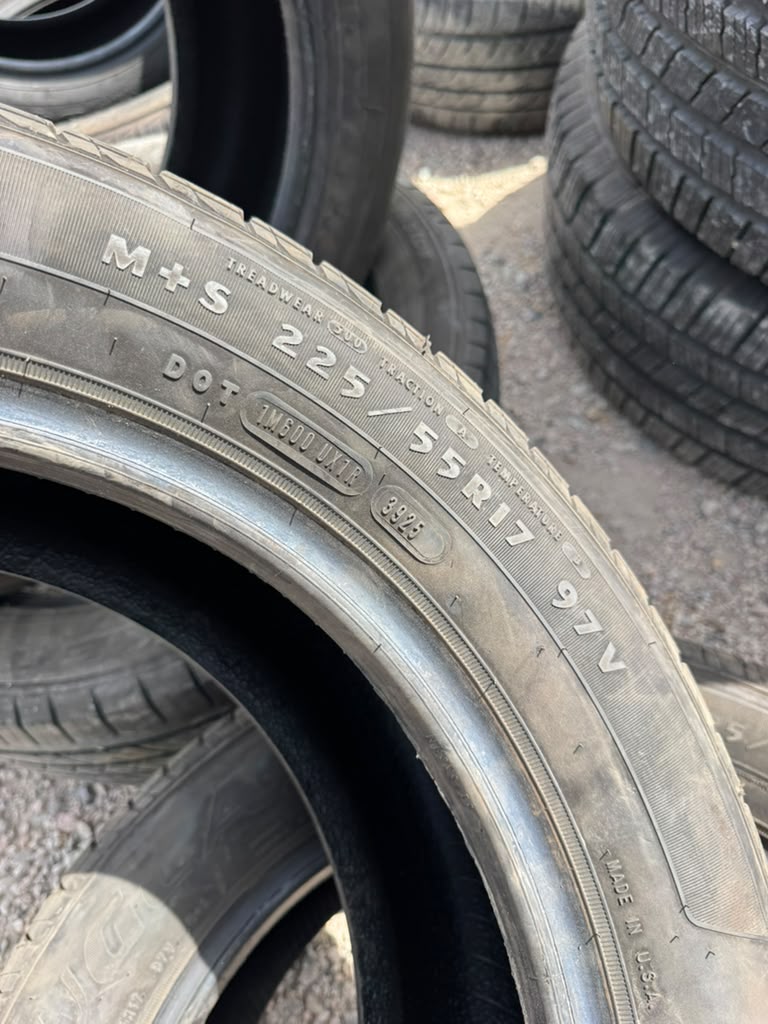 225/55R17 Pair (2 Used Tires) Douglas Touring