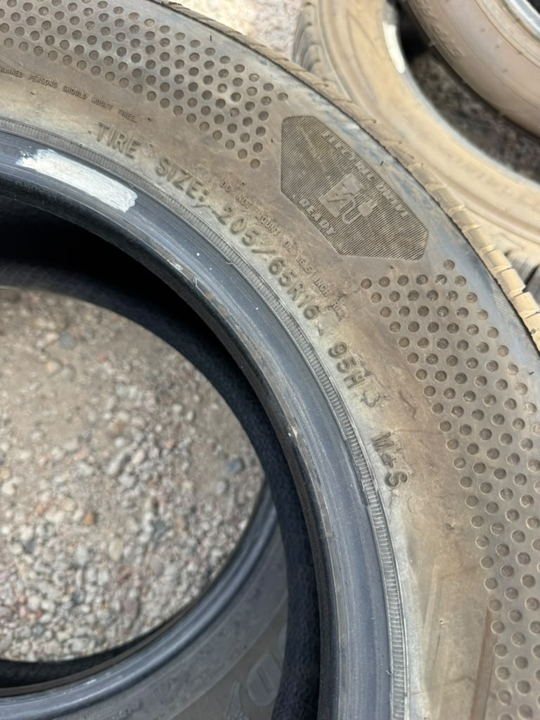 205/65R16 Pair (2 Used Tires) Goodyear Assurance RangeMax