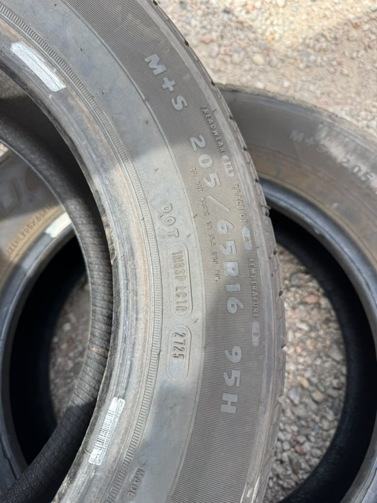 205/65R16 Pair (2 Used Tires) Douglas Touring