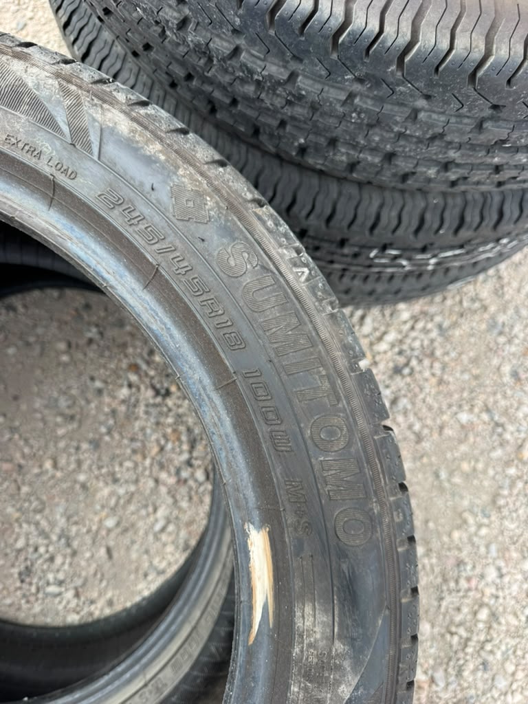 245/45R18 Pair (2 Used Tires) Sumitomo HTR A/S PO3 - 📍 Commerce City