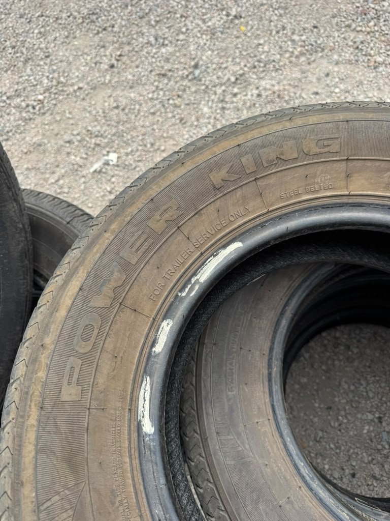 ST205/75R15 Set (4 Used Tires) Power King Towmax STR - 📍 Commerce City
