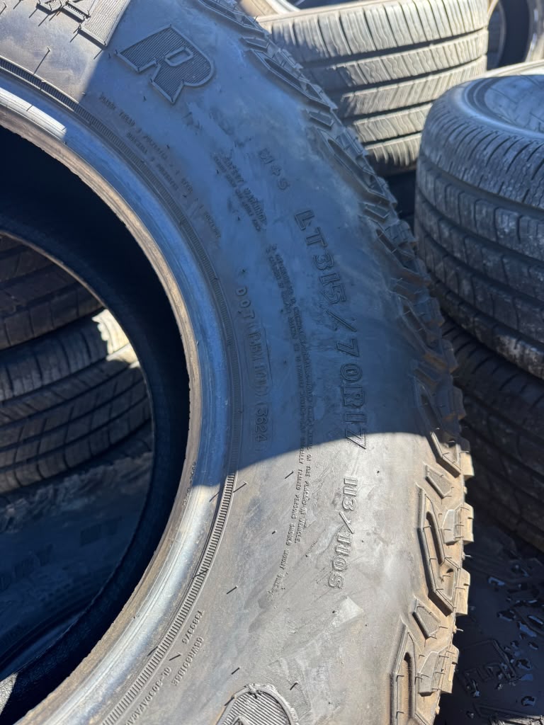 LT315/70R17 Pair (2 Used Tires) Goodyear Territory MT - 📍 Commerce City