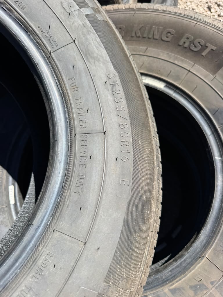ST235/80R16 Set (4 Used Tires) Trailer King RST - 📍 Commerce City