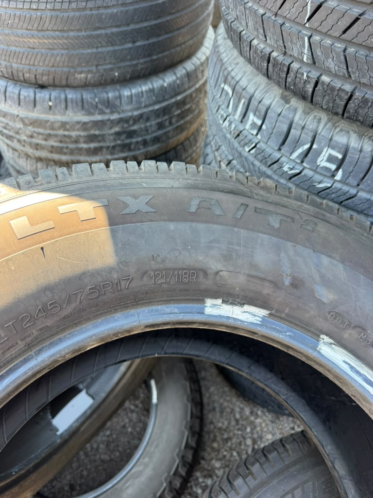 LT245/75R17 Set (4 Used Tires) Michelin LTX A/T2 - 📍 Commerce City