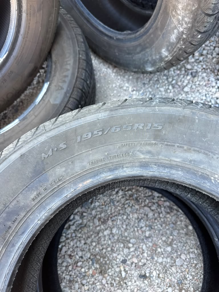 195/65R15 Pair (2 Used Tires) Douglas Touring