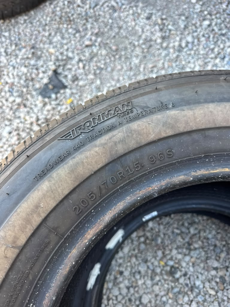 205/70R15 Pair (2 Used Tires) Ironman RB-12 NWS