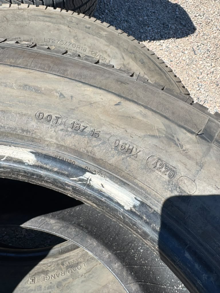 LT275/70R18 Pair (2 Used Tires) Michelin LTX - 📍 Commerce City