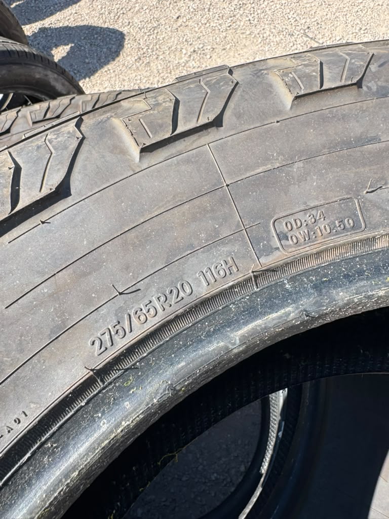 275/65R20 Set (4 Used Tires) Toyo Open Country EV - 📍 Commerce City