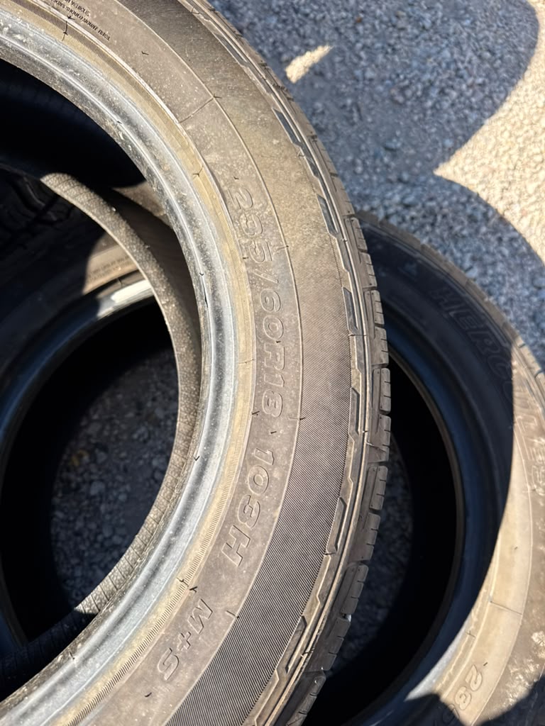 235/60R18 Pair (2 Used Tires) Hercules Terra Trac HPT